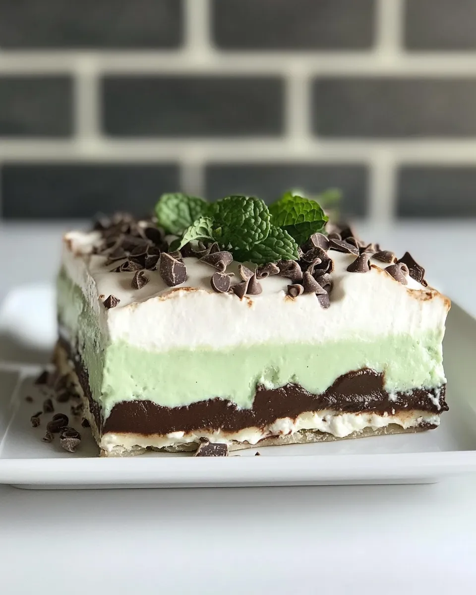 Delicious Chocolate Mint Lasagna shot