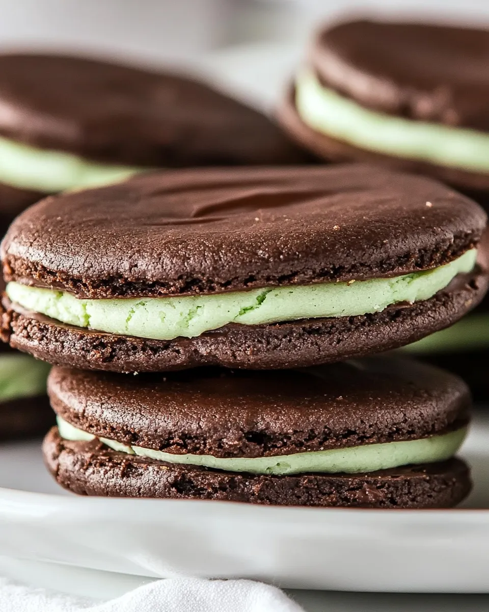 Easy Chocolate Mint Sandwich Cookies recipe photo