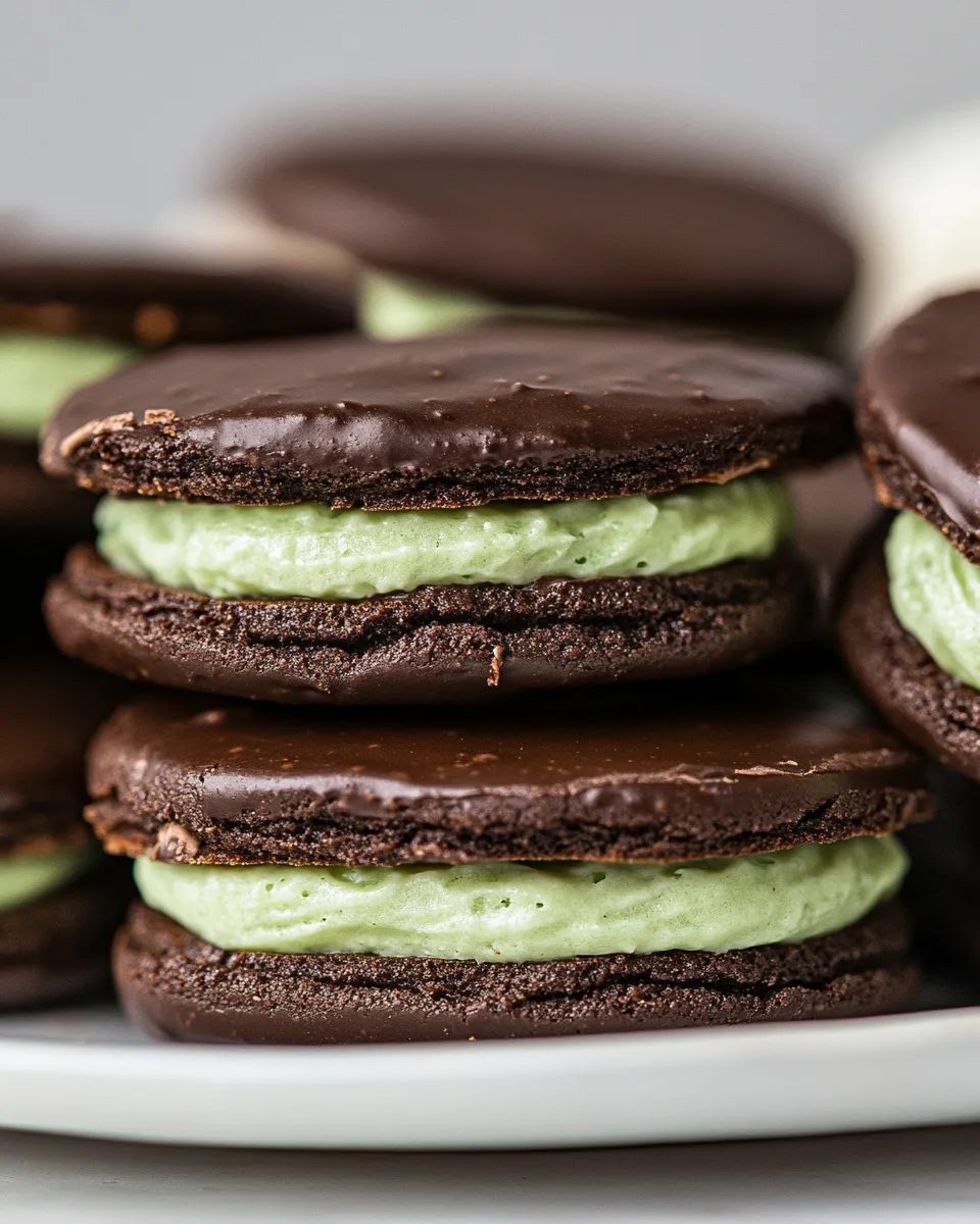 Classic Chocolate Mint Sandwich Cookies shot