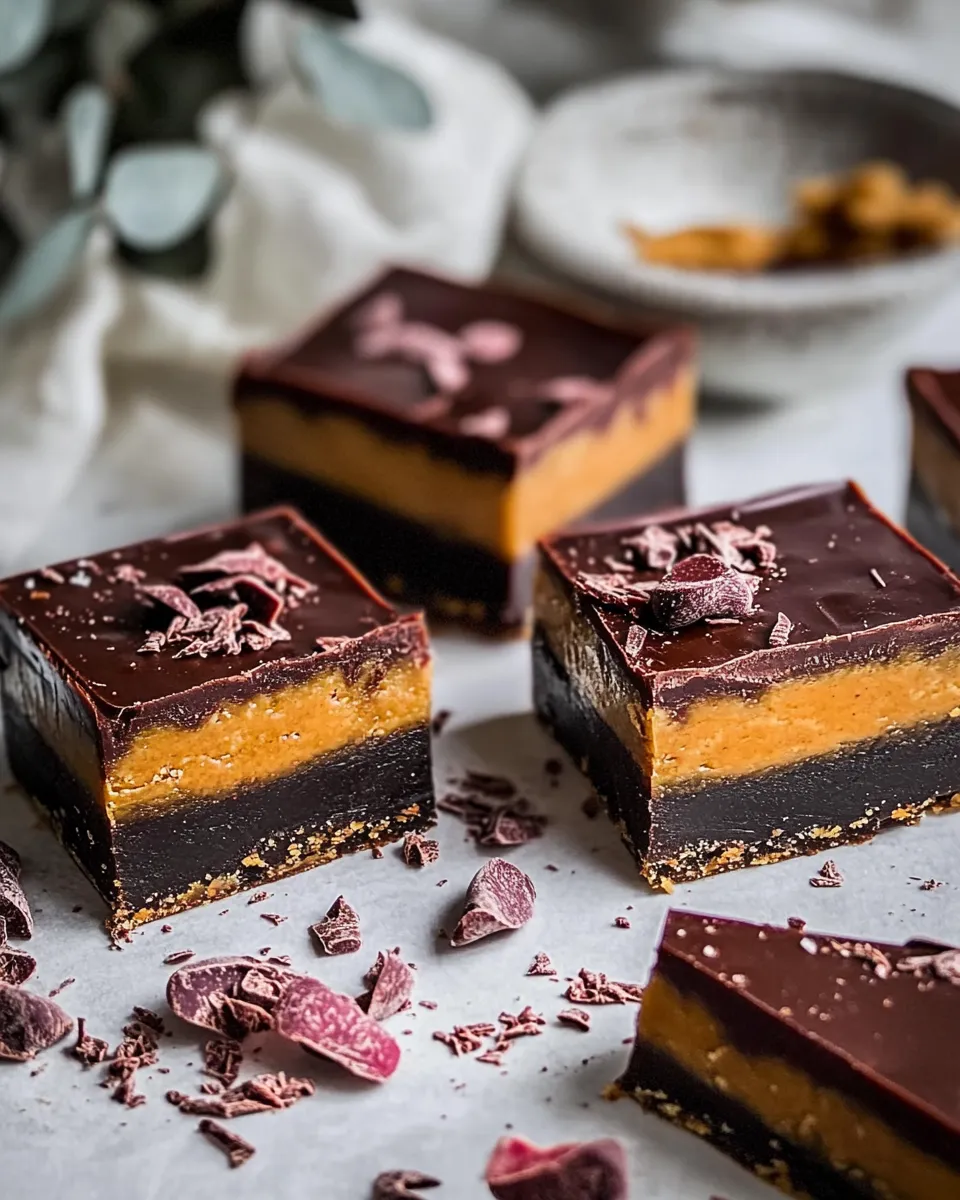 Perfect Chocolate Peanut Butter Fudge Bars. image