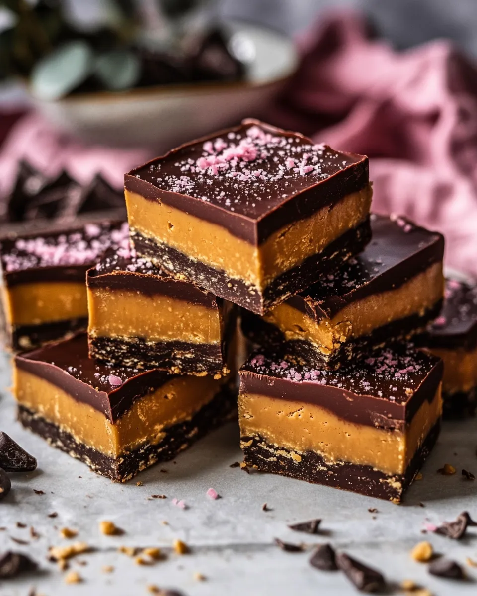 Best Chocolate Peanut Butter Fudge Bars. photo