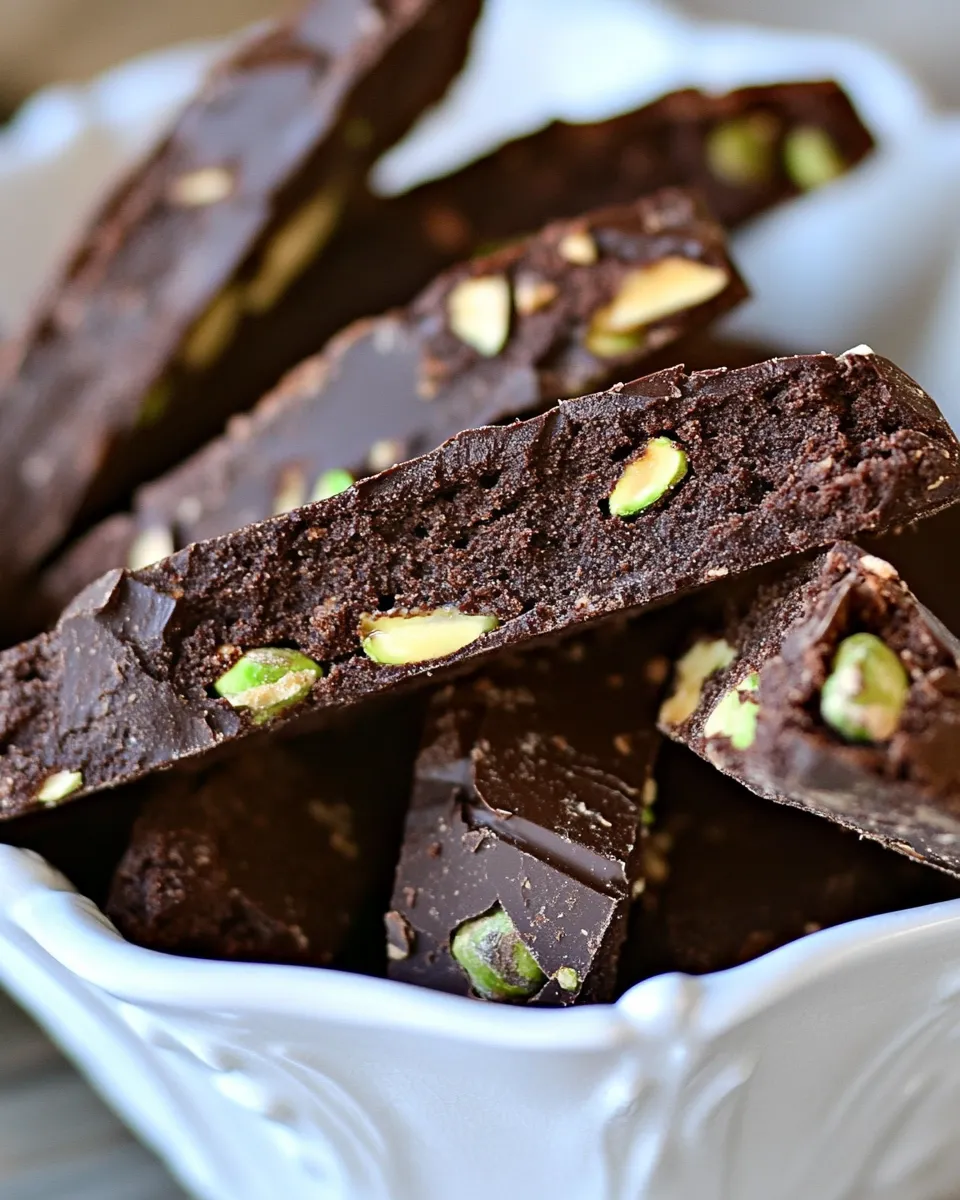 Classic Chocolate Pistachio Biscotti image