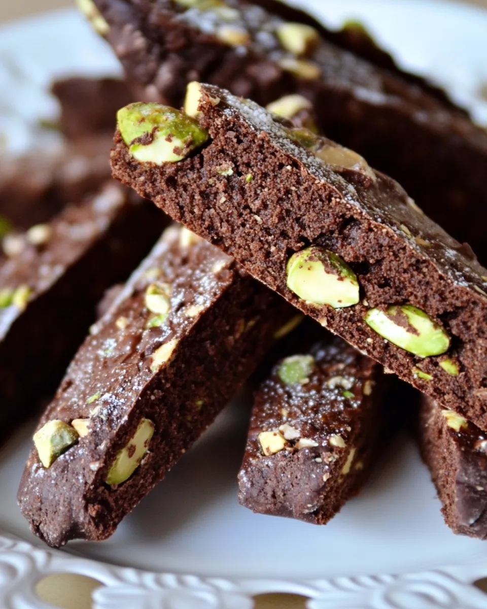 Easy Chocolate Pistachio Biscotti recipe photo