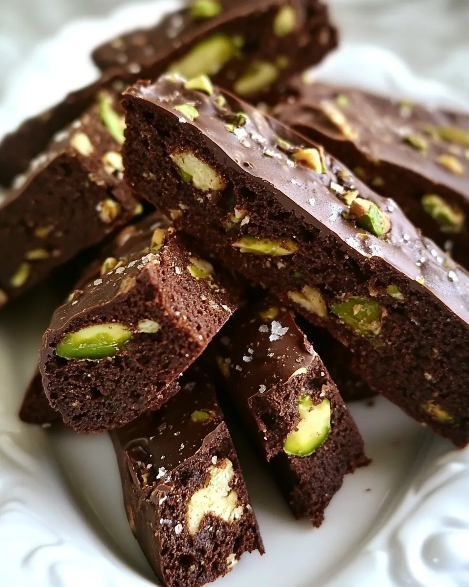 Delicious Chocolate Pistachio Biscotti shot