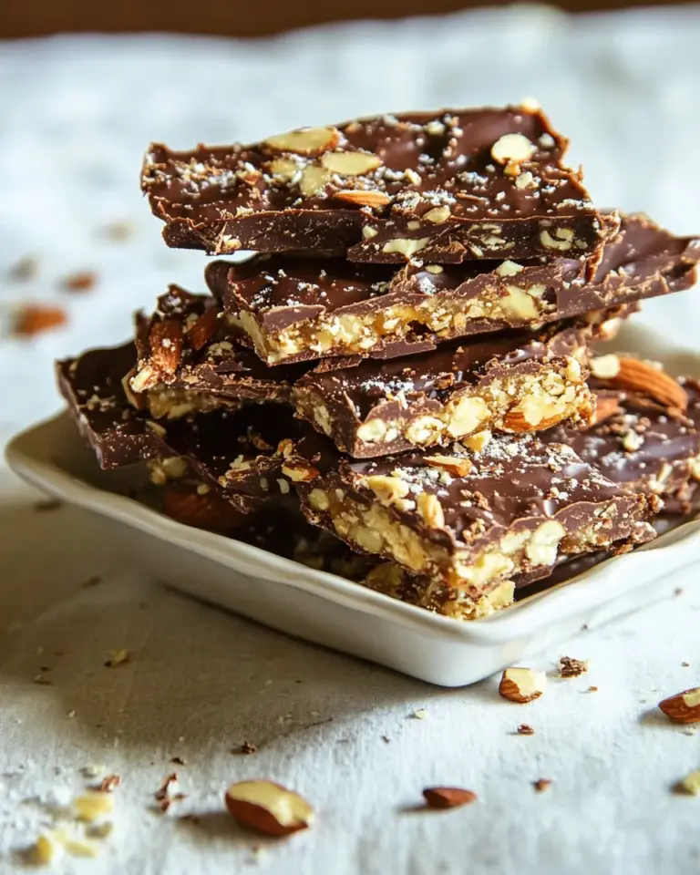 Homemade Chocolate Toffee with Almonds recipe photo