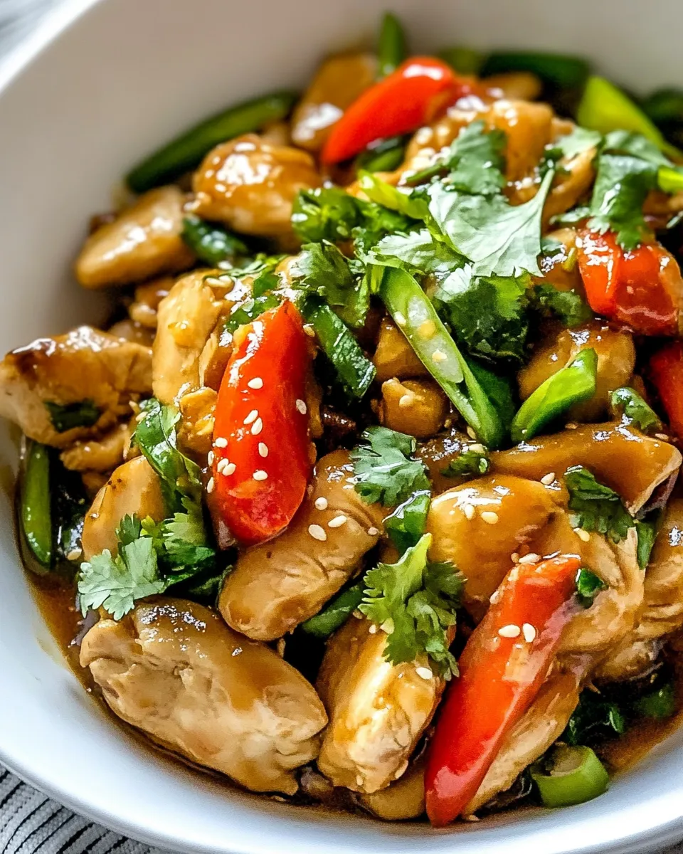 Delicious Cilantro Chicken Stir Fry image