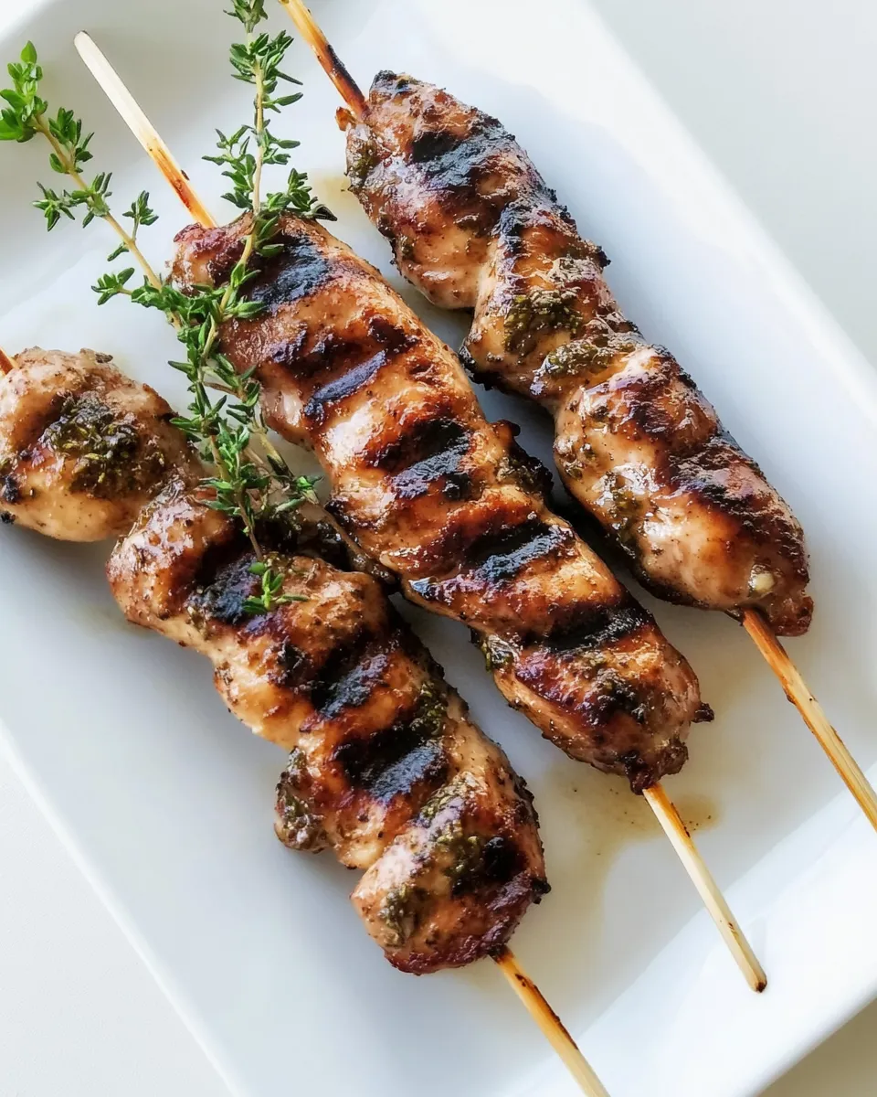 Delicious Cinnamon and Thyme Chicken Skewers image