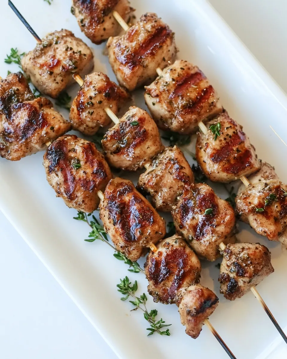 Savory Cinnamon and Thyme Chicken Skewers recipe photo