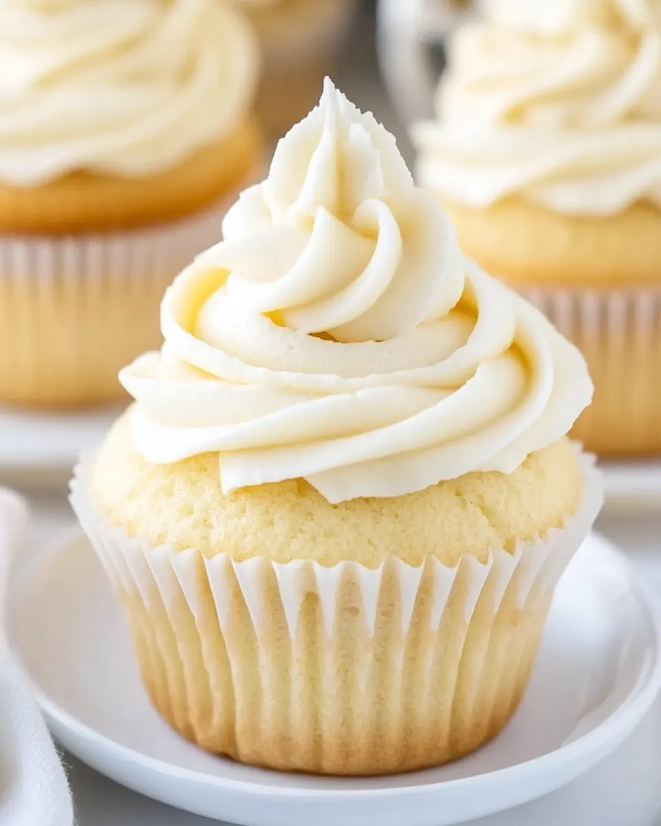 Homemade Classic Vanilla Cupcakes photo