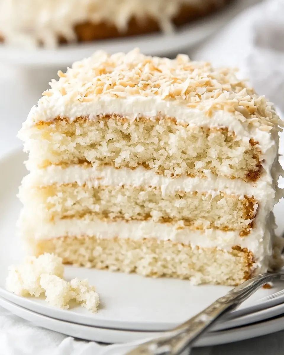 Easy Coconut Cake Recipe shot