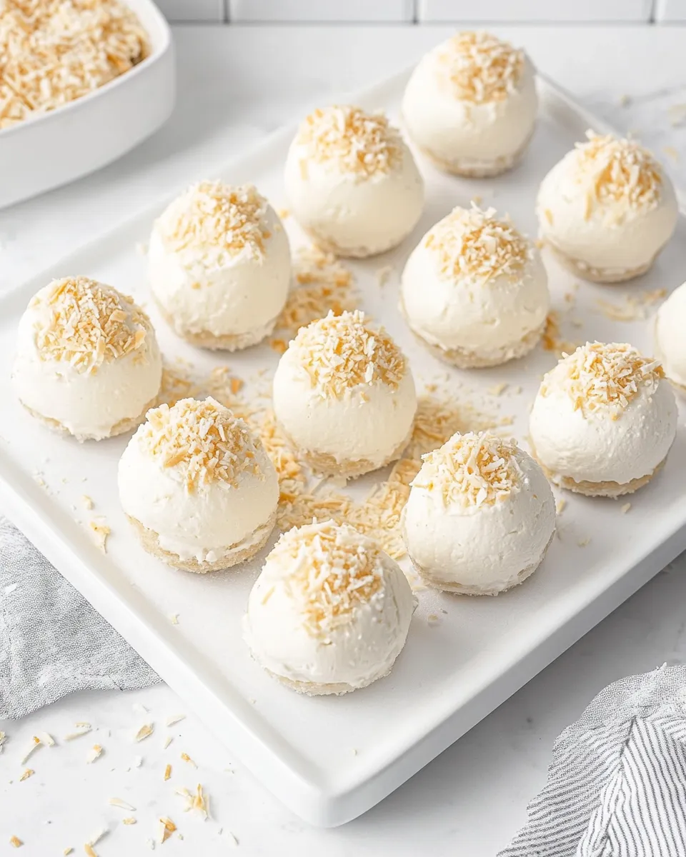 Homemade Coconut Cheesecake Bites photo