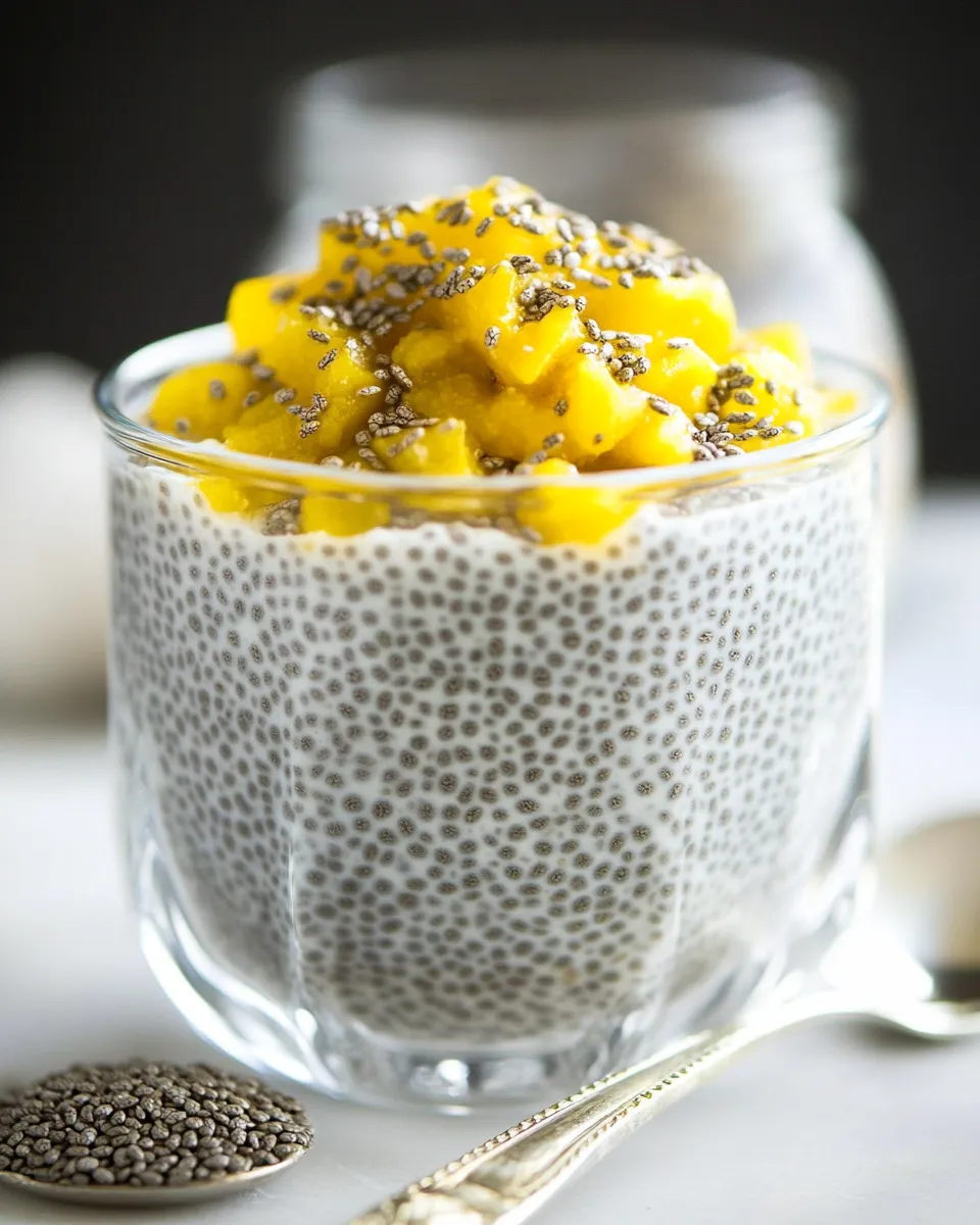 Healthy Coconut Chia Seed Pudding dish photo