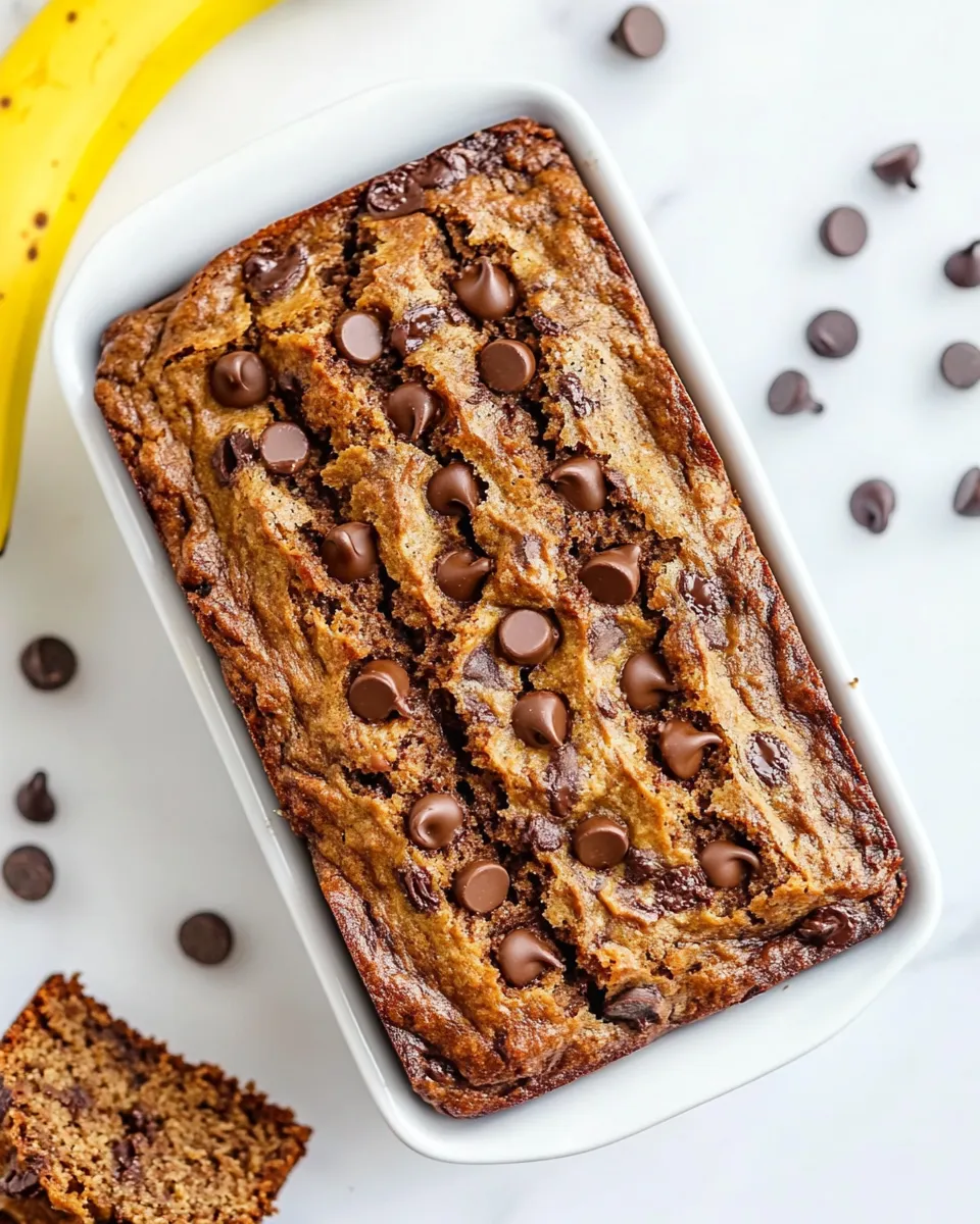 Delicious Coconut Flour Chocolate Chip Banana Bread image