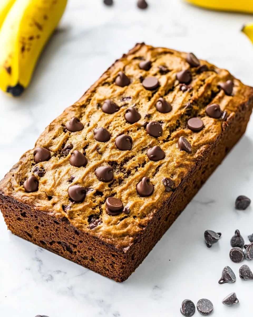 Quick Coconut Flour Chocolate Chip Banana Bread shot