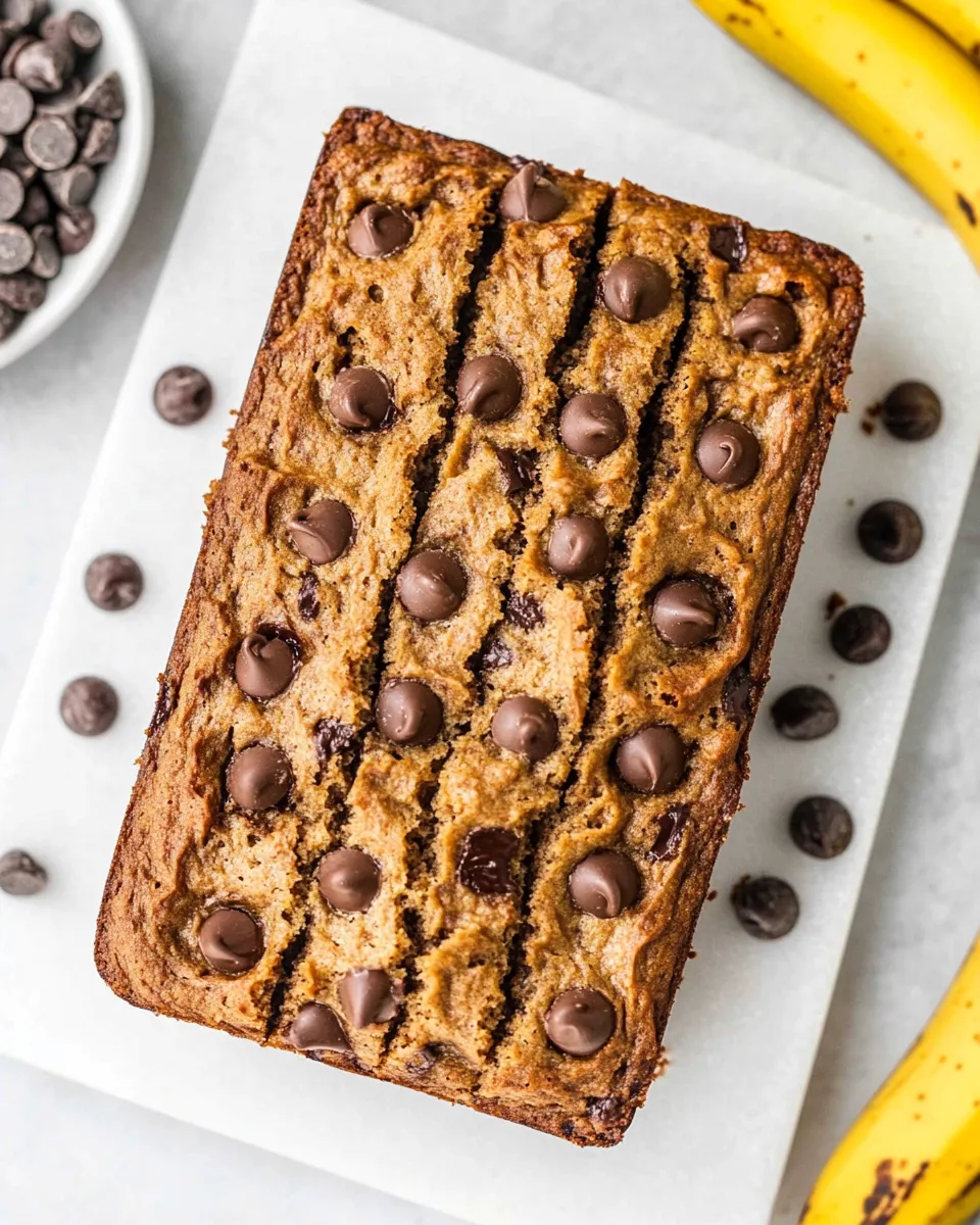 Healthy Coconut Flour Chocolate Chip Banana Bread recipe photo