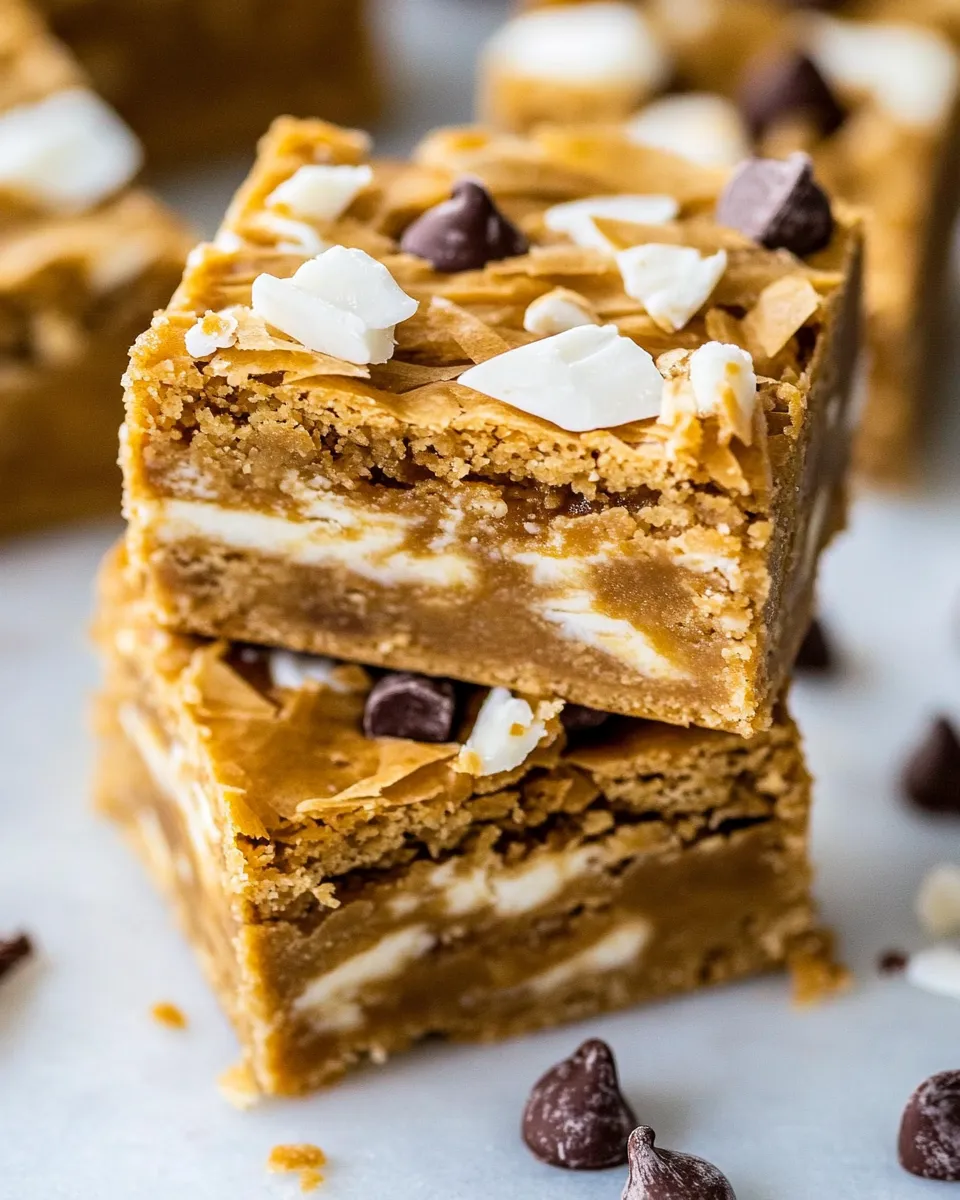 Delicious Coconut White Chocolate Chip Blondies image