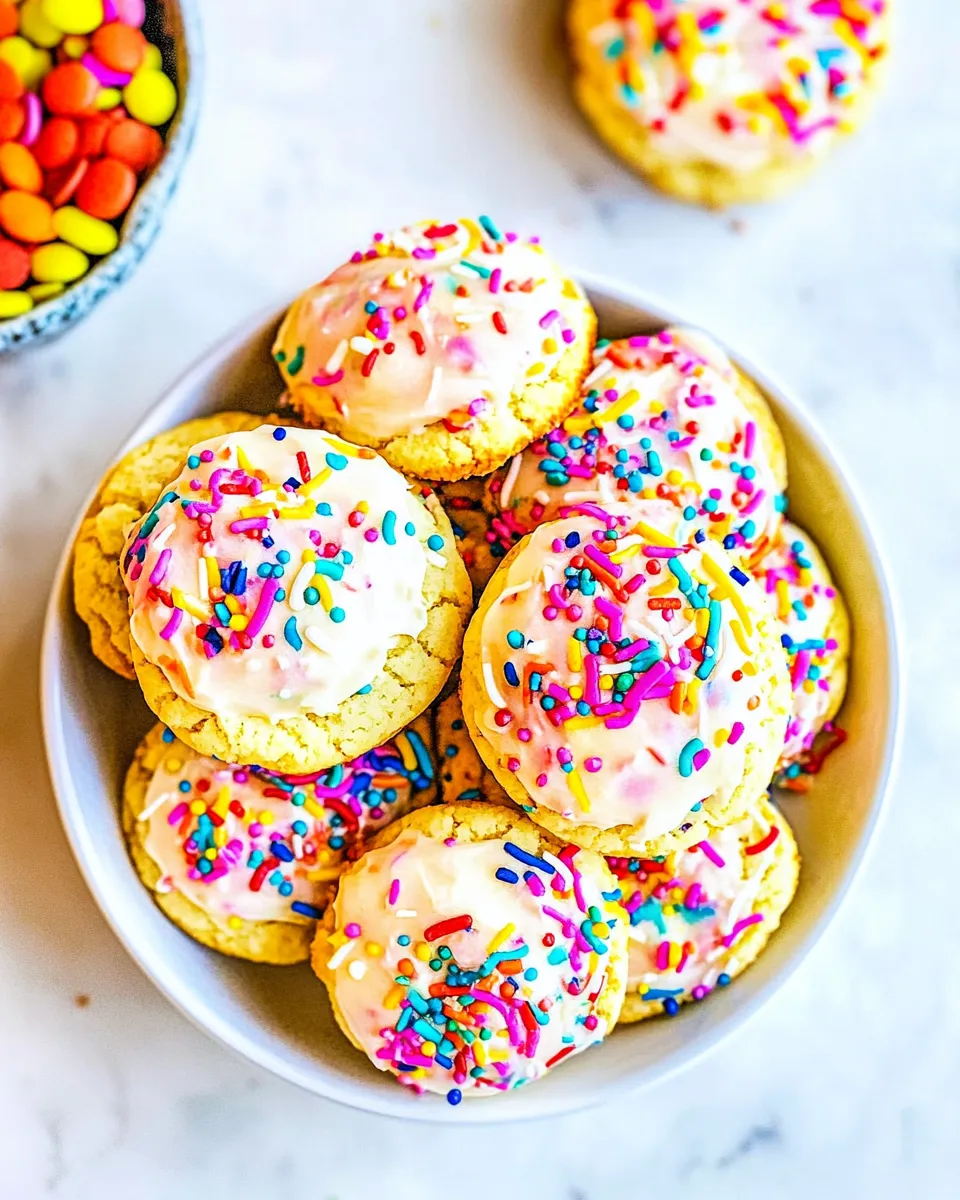Delicious Confetti Cake Cookies shot