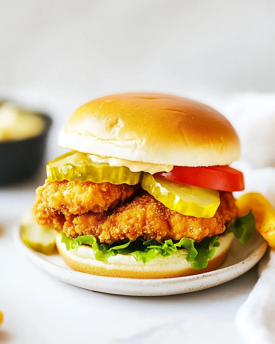 Delicious Copycat Chick-fil-A Sandwich shot