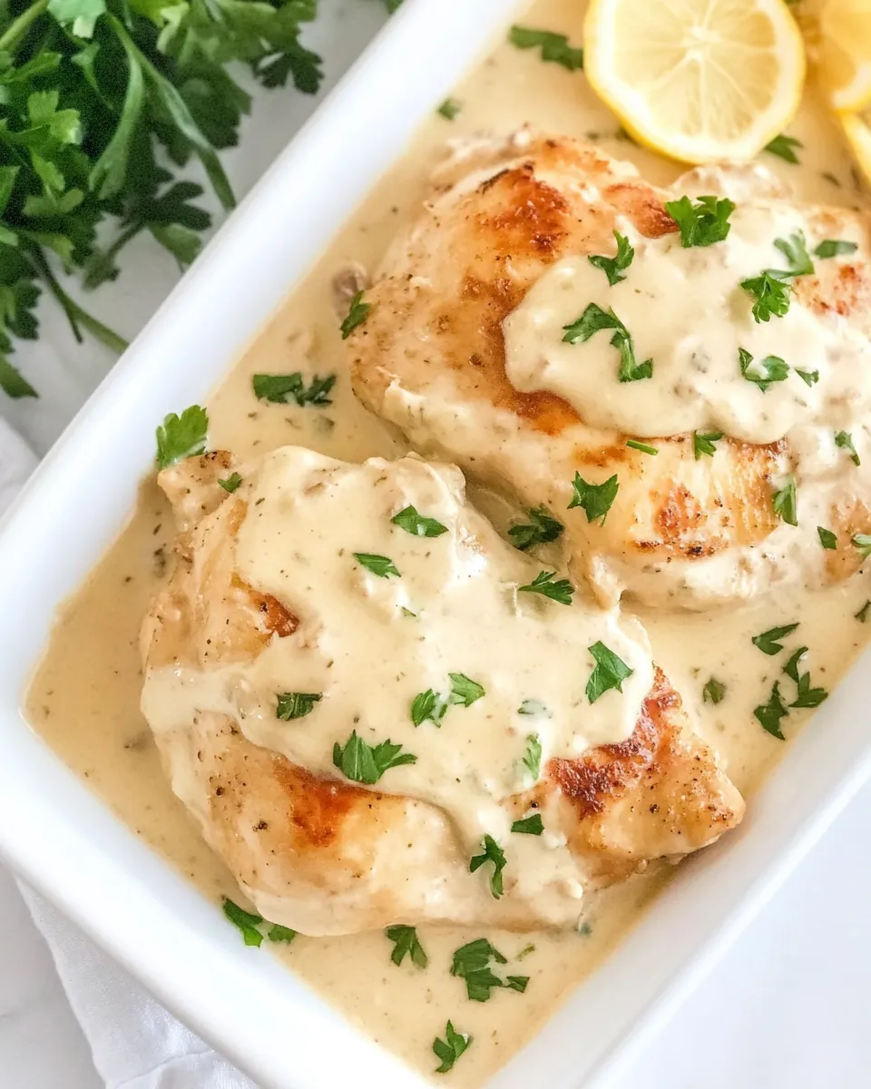 Healthy Creamy Dijon Chicken dish photo