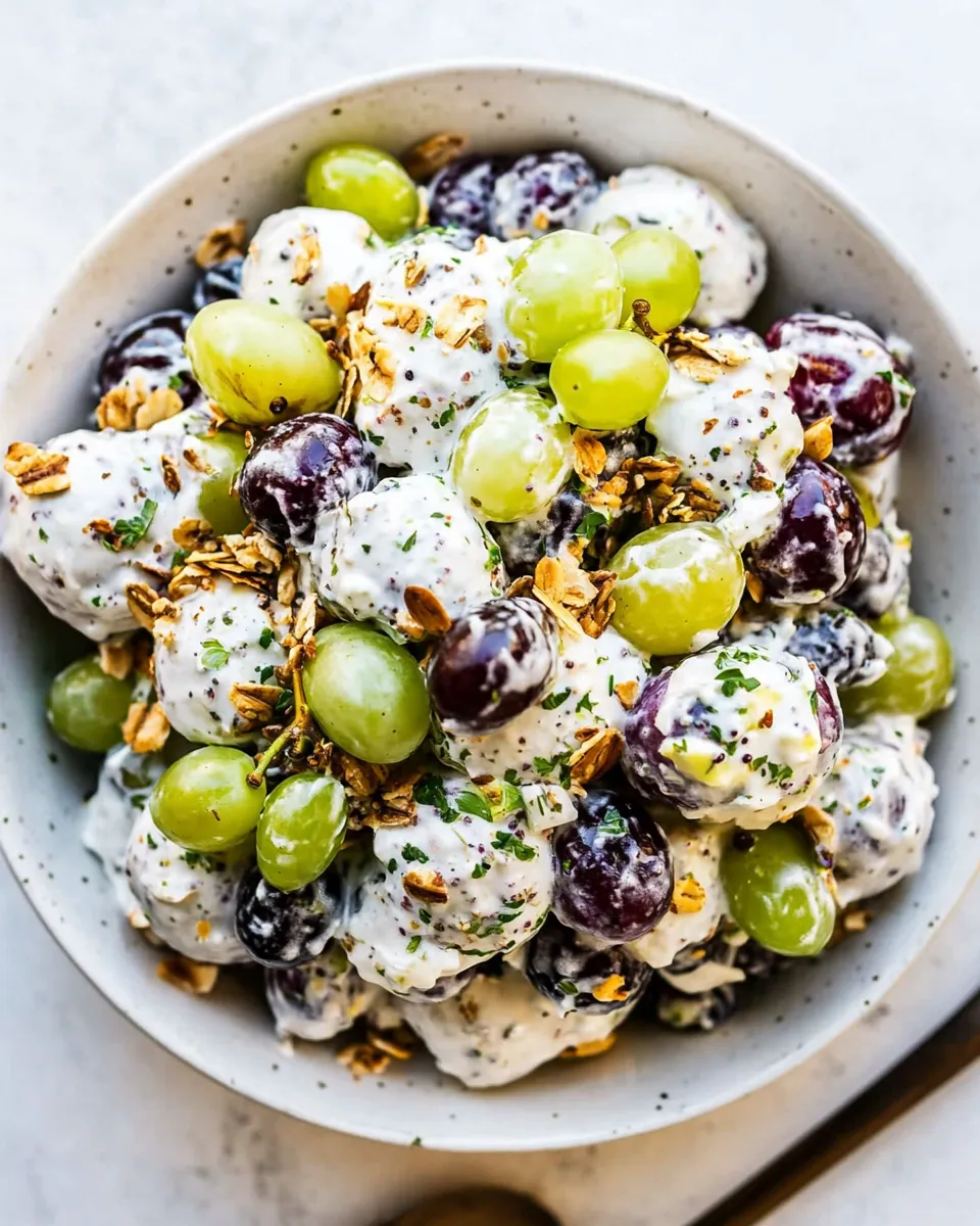 Classic Creamy Grape Salad Recipe image