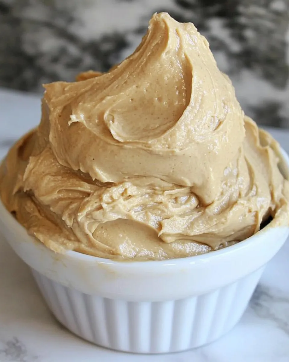 Easy Creamy Peanut Butter Frosting shot