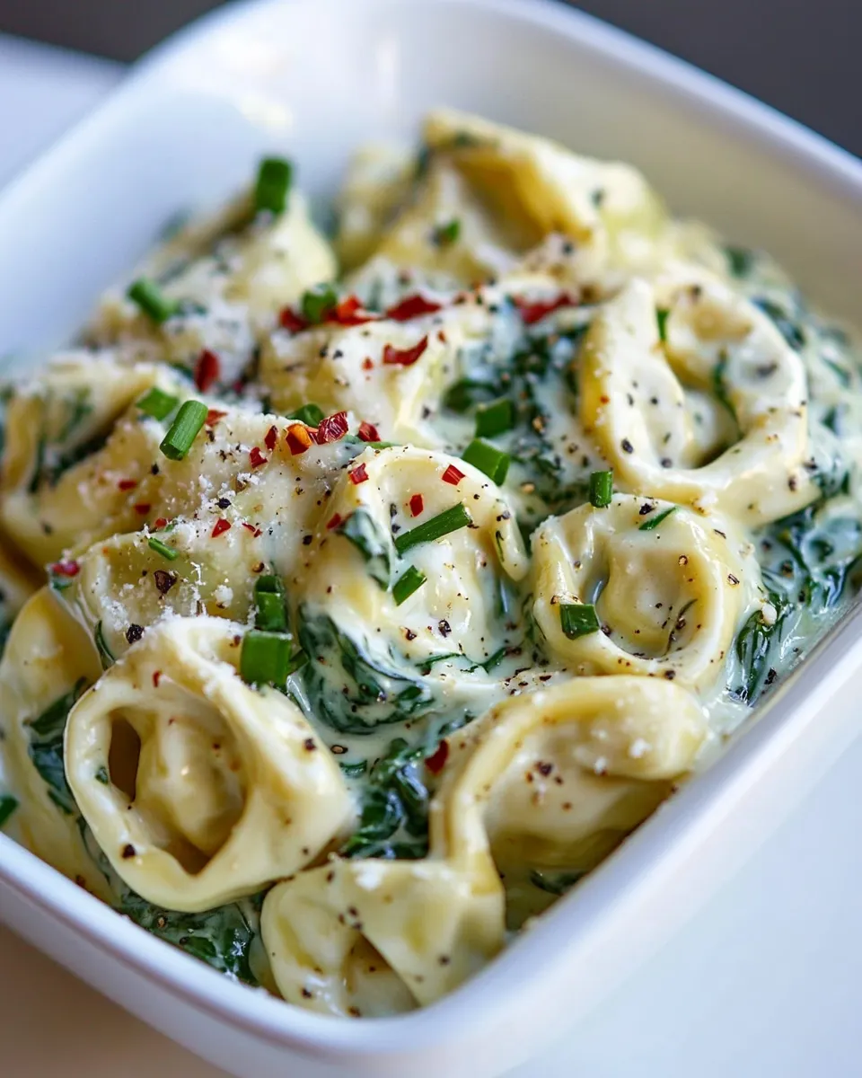 Easy Creamy Spinach Artichoke Tortellini recipe photo