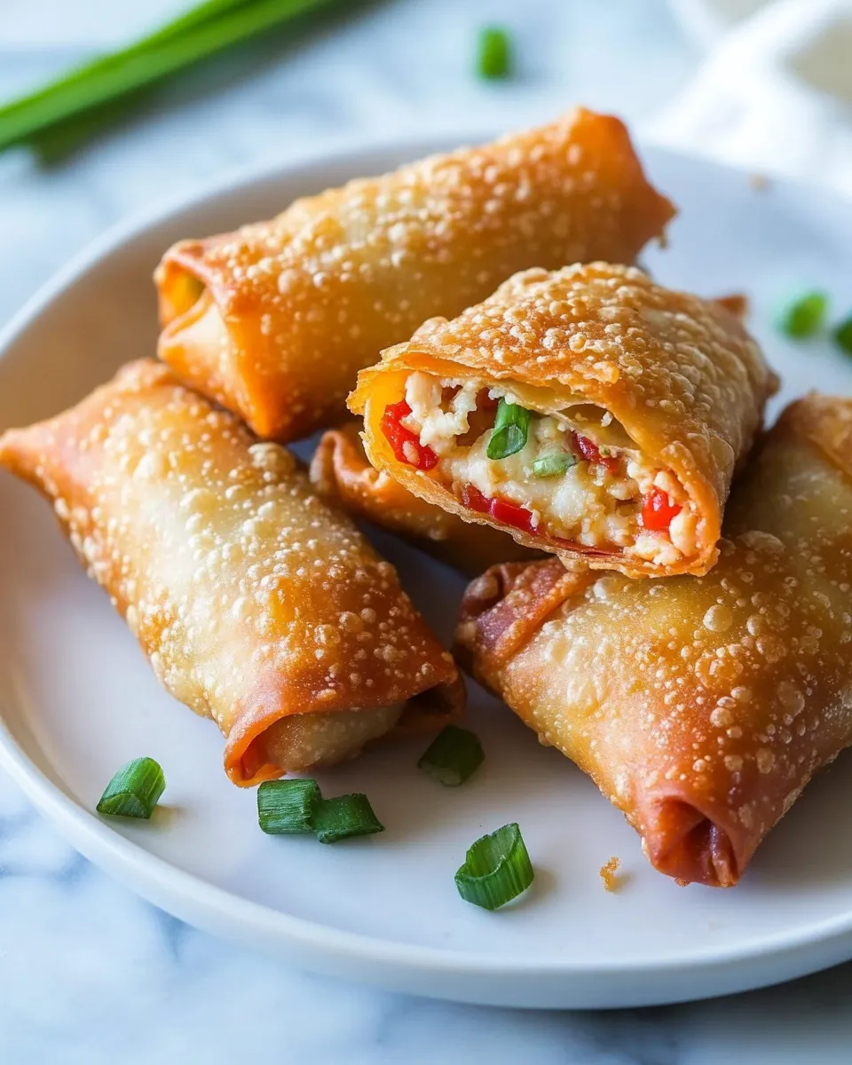Easy Crispy Chicken Egg Rolls Recipe shot