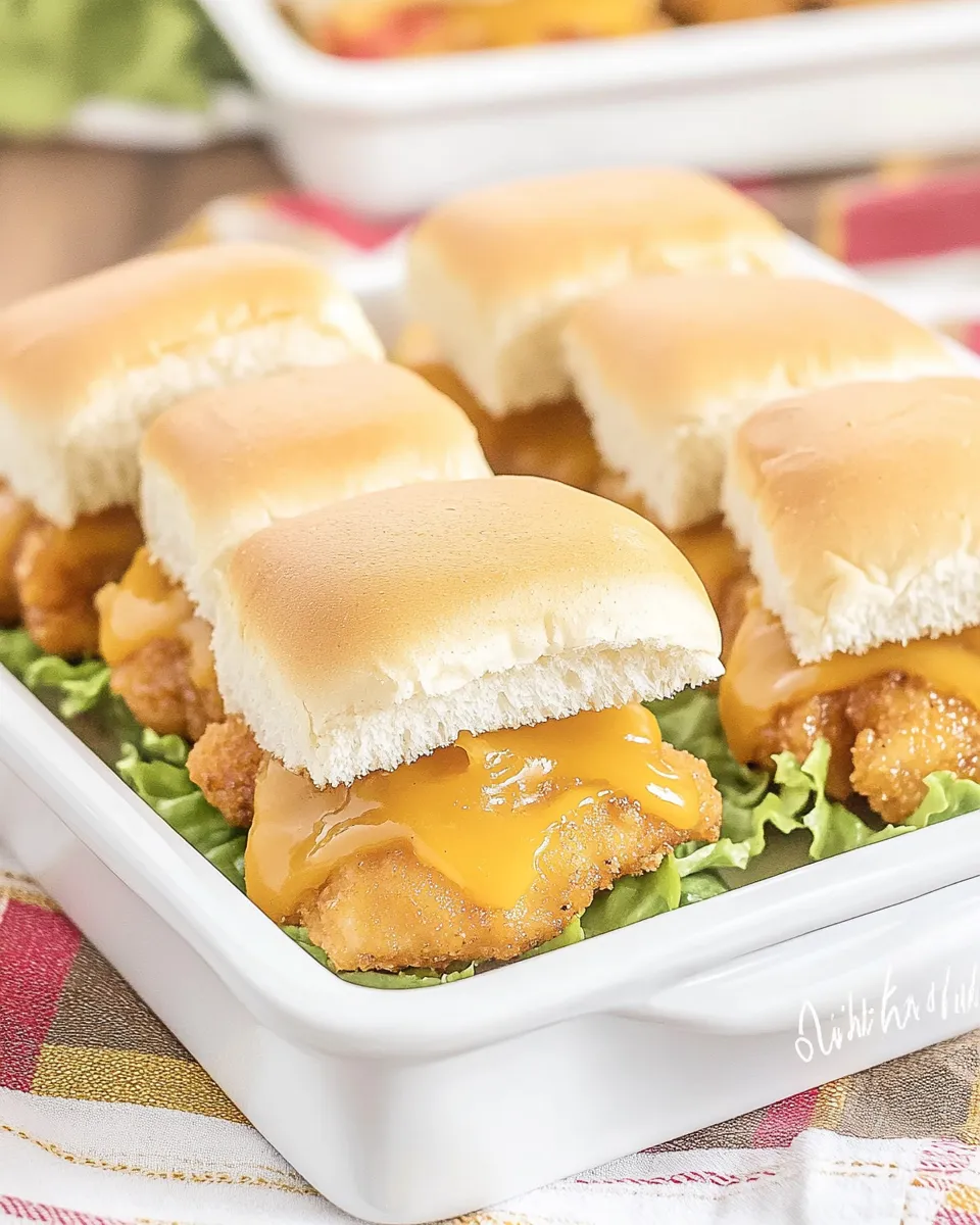 Homemade Crispy Honey Mustard Chicken Sliders recipe photo