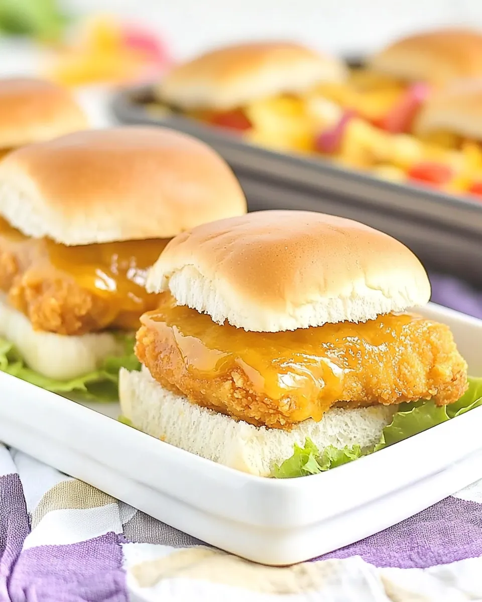 Quick Crispy Honey Mustard Chicken Sliders shot