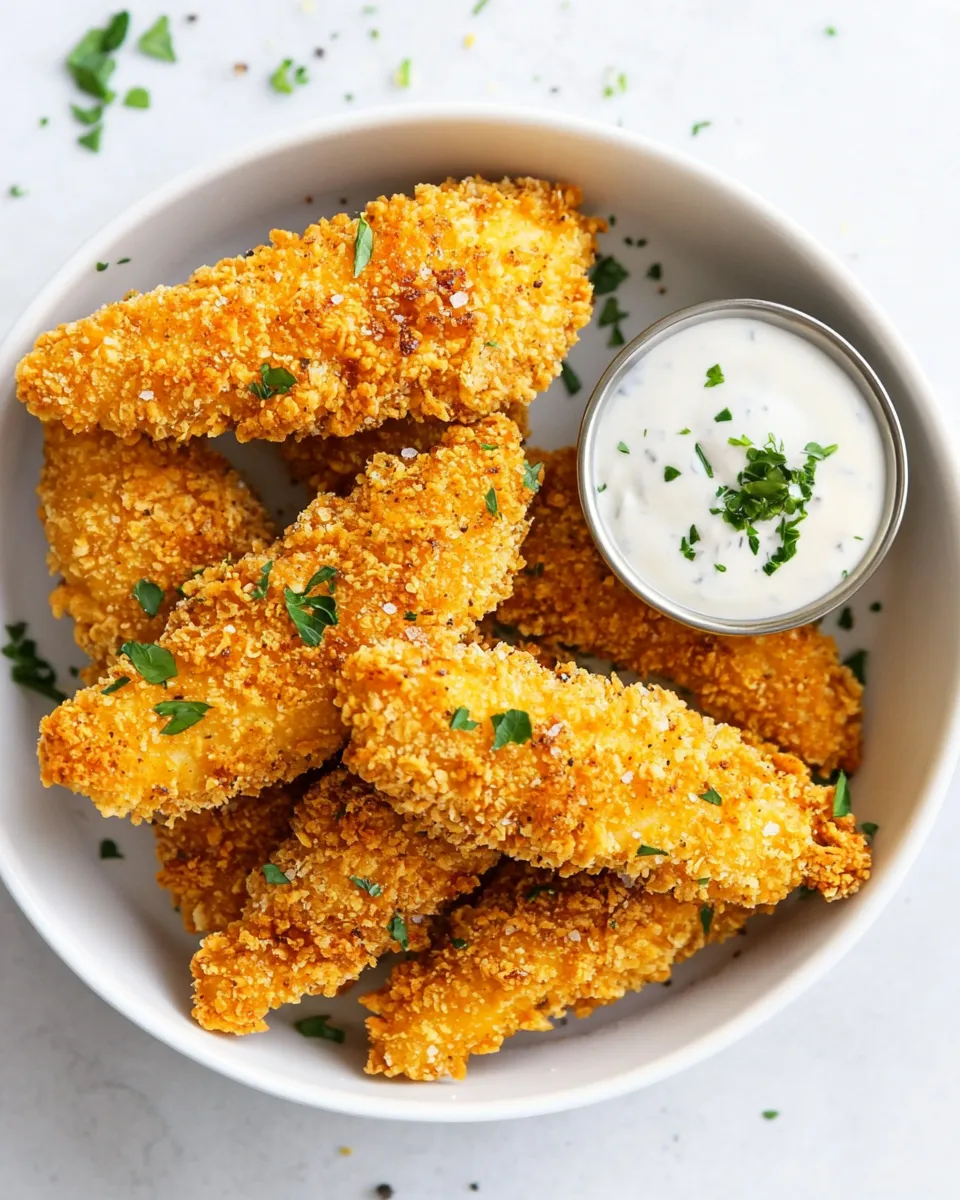 Tasty Crispy Oven Fried Chicken Tenders dish photo