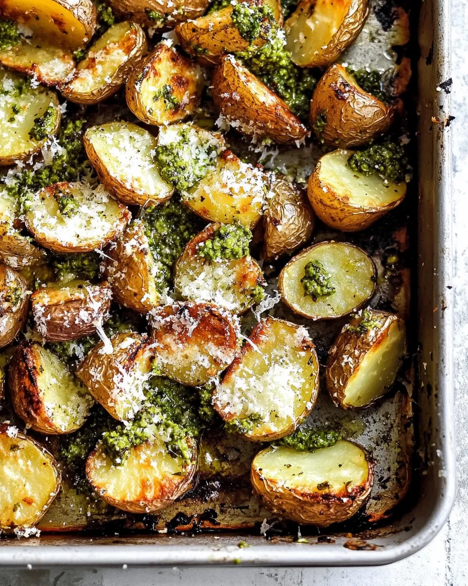 Best Crispy Potatoes with Pesto and Parmesan dish photo