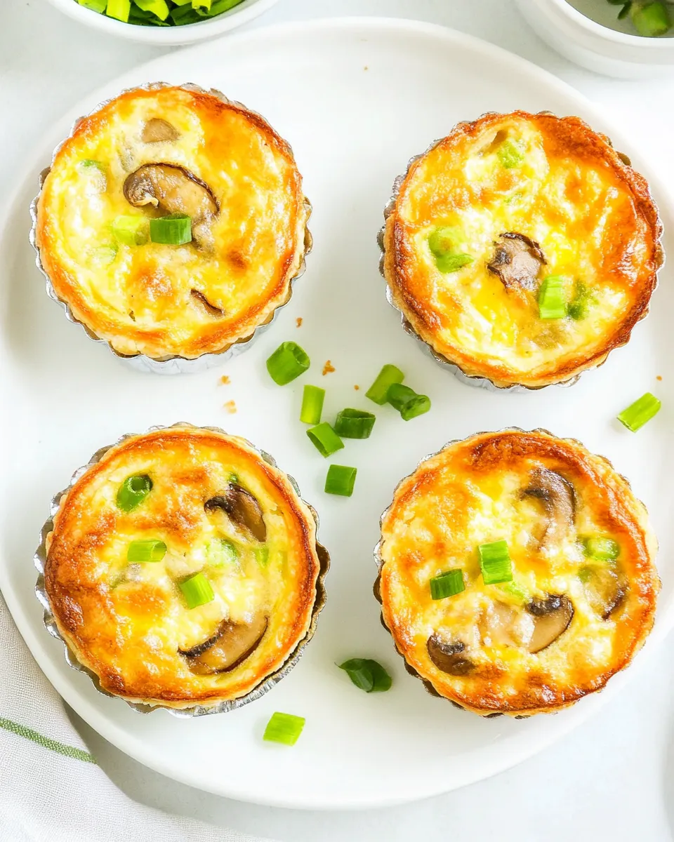 Homemade Crustless Breakfast Tarts with Mushrooms photo