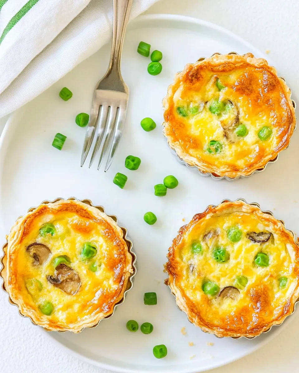 Delicious Crustless Breakfast Tarts with Mushrooms recipe image