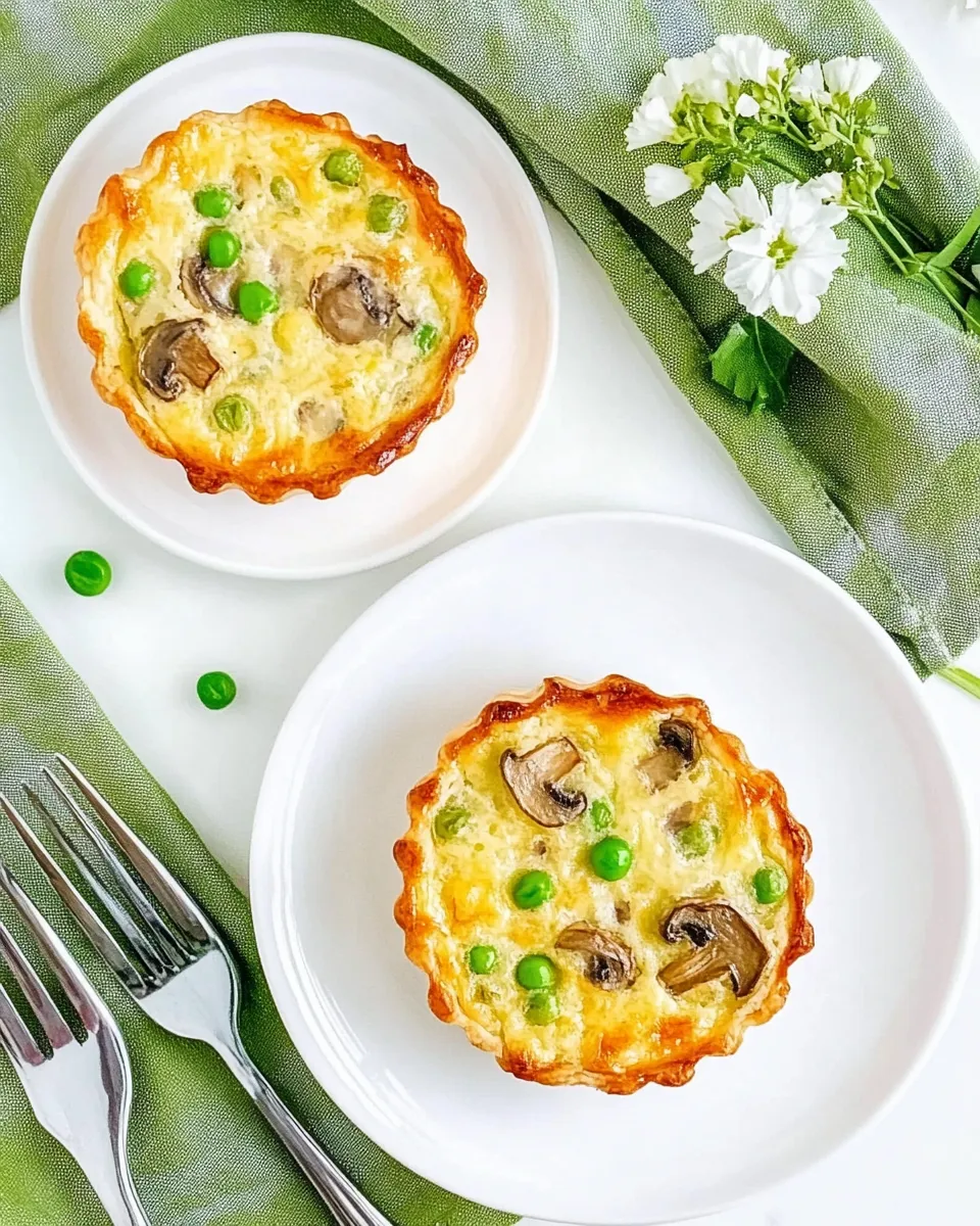 Healthy Crustless Breakfast Tarts with Mushrooms shot