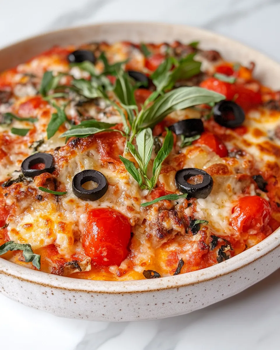 Homemade Crustless Pizza photo