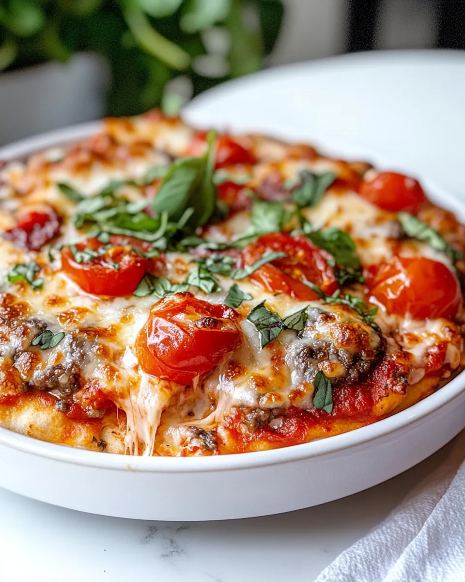 Easy Crustless Pizza image