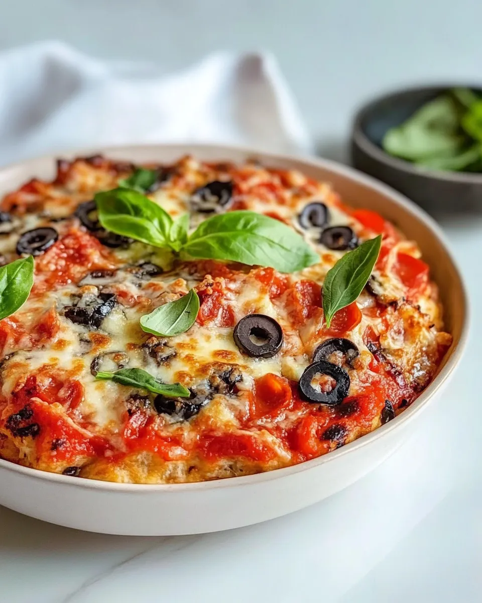 Delicious Crustless Pizza shot