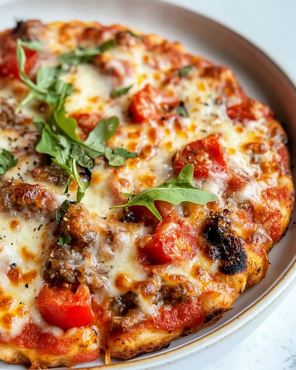 Quick Crustless Pizza recipe photo