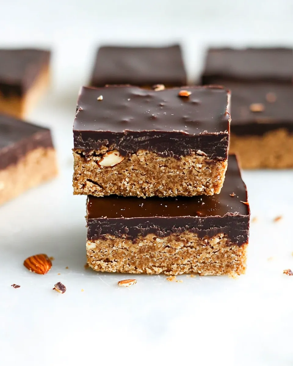 Homemade Dark Chocolate Almond Butter Bars recipe photo