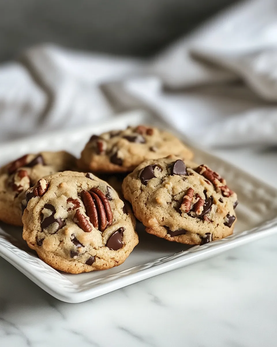 Homemade Dark Chocolate Chip Pecan Cookies photo