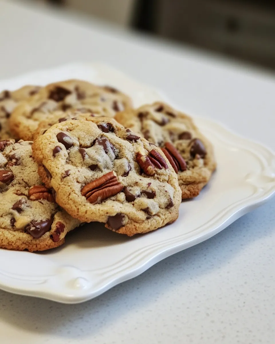 Delicious Dark Chocolate Chip Pecan Cookies shot