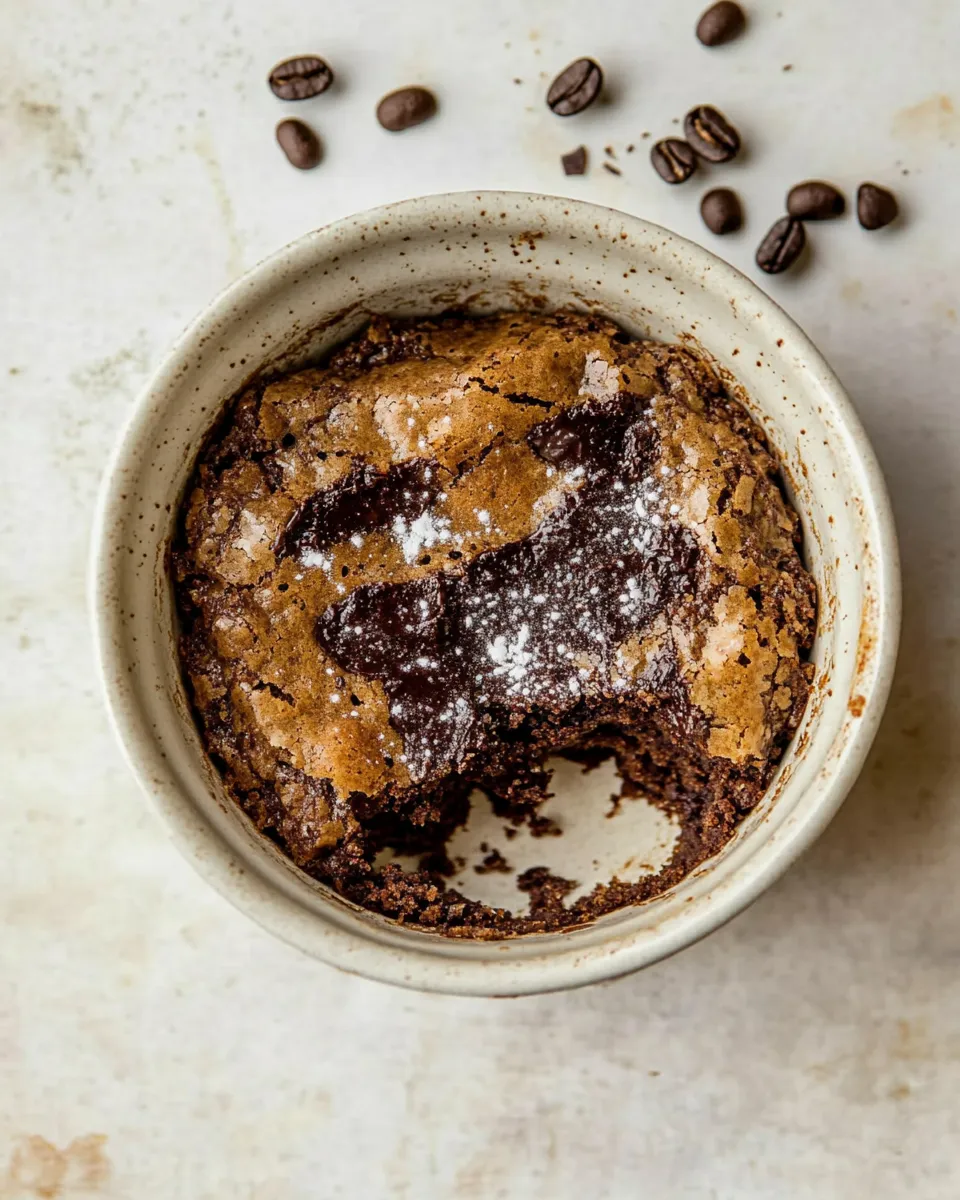 Fresh Deep Dish Molten Chocolate Coffee Blondies. shot