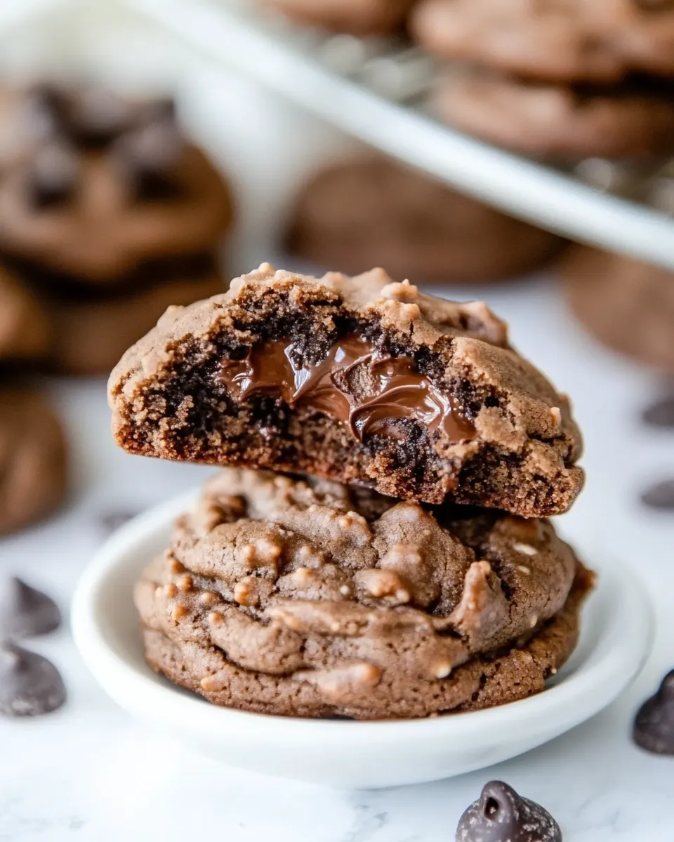 Homemade Double Chocolate Pudding Cookies photo