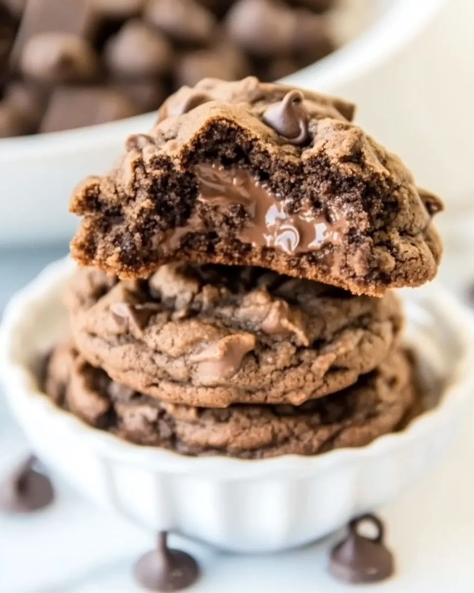 Classic Double Chocolate Pudding Cookies image
