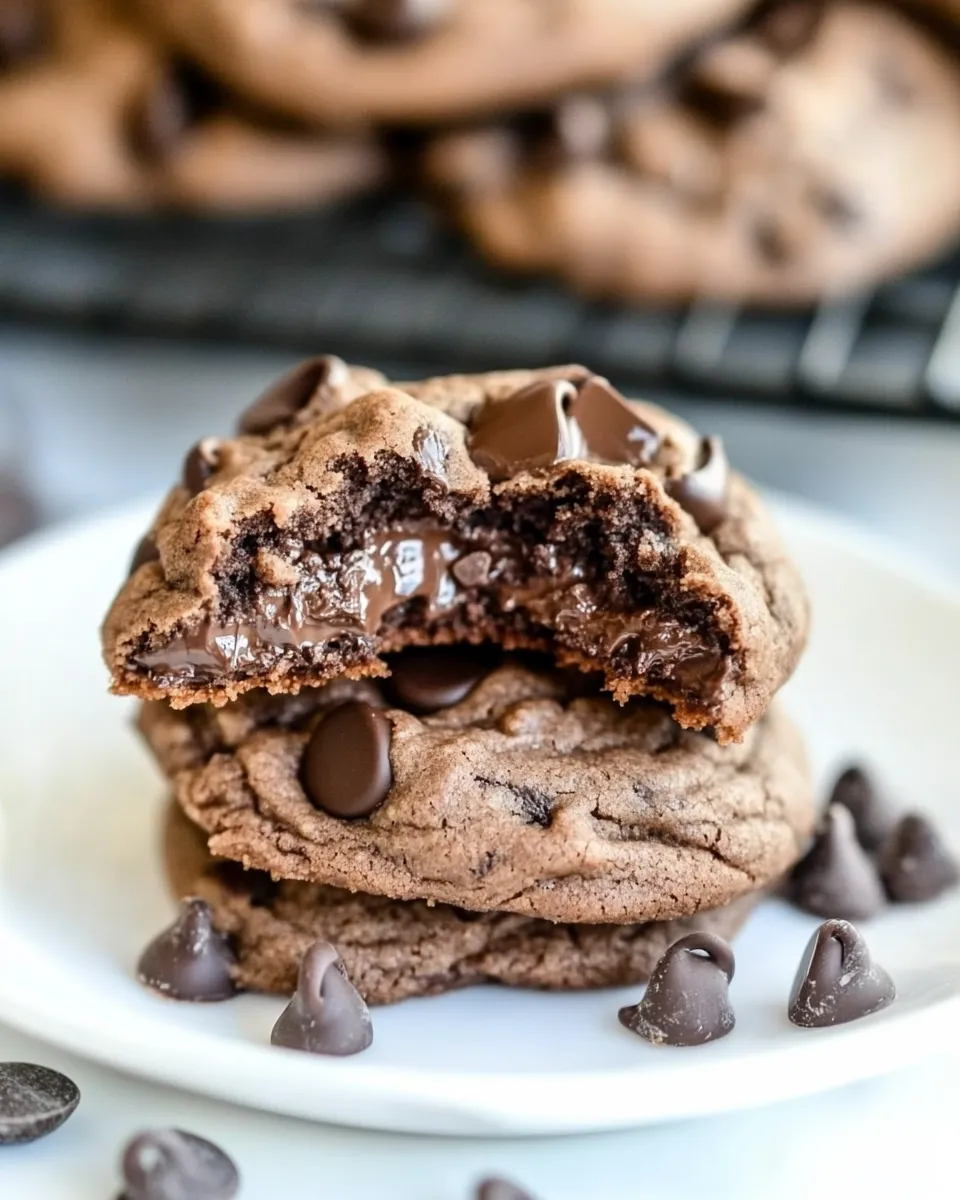 Easy Double Chocolate Pudding Cookies recipe photo