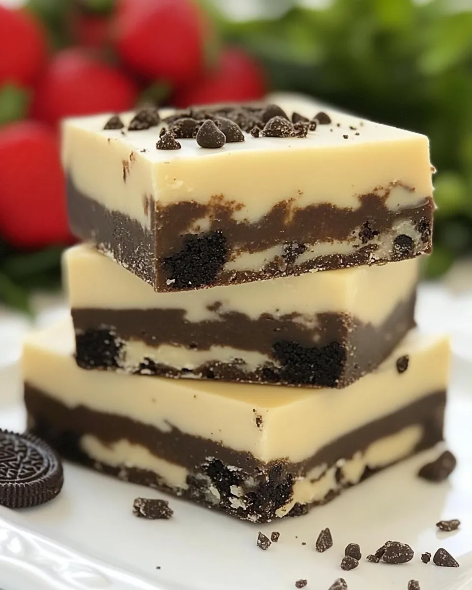 Homemade Double Decker Oreo Fudge photo