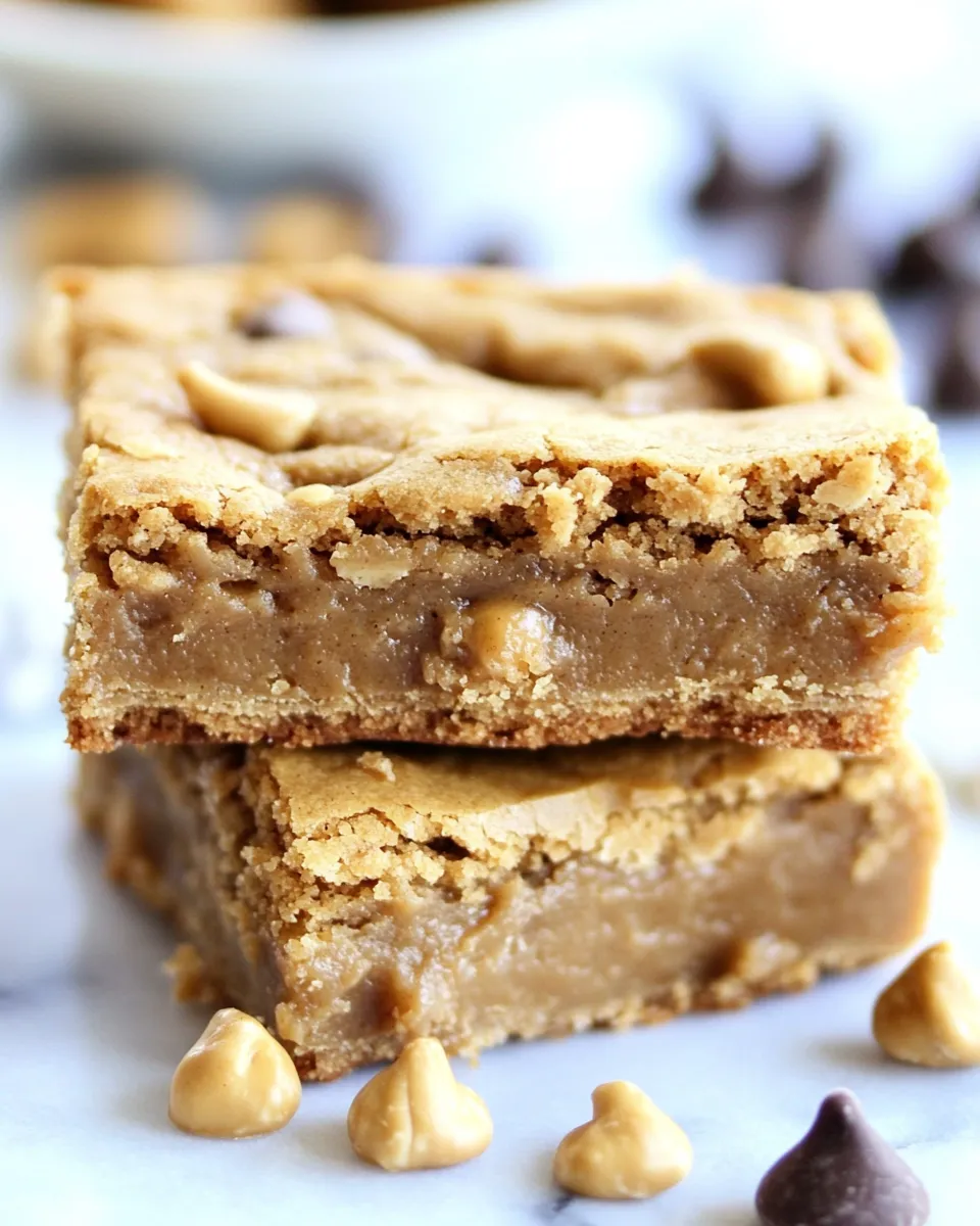 Tasty Double Trouble Peanut Butter Cookie Bars shot
