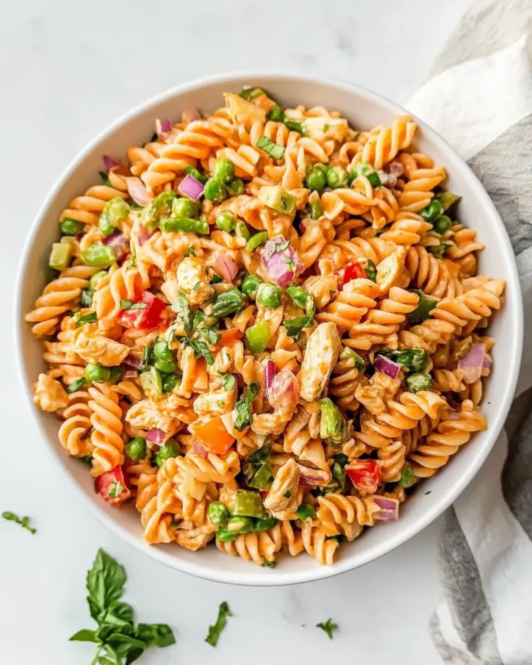 Homemade EASY Buffalo Chicken Pasta Salad photo