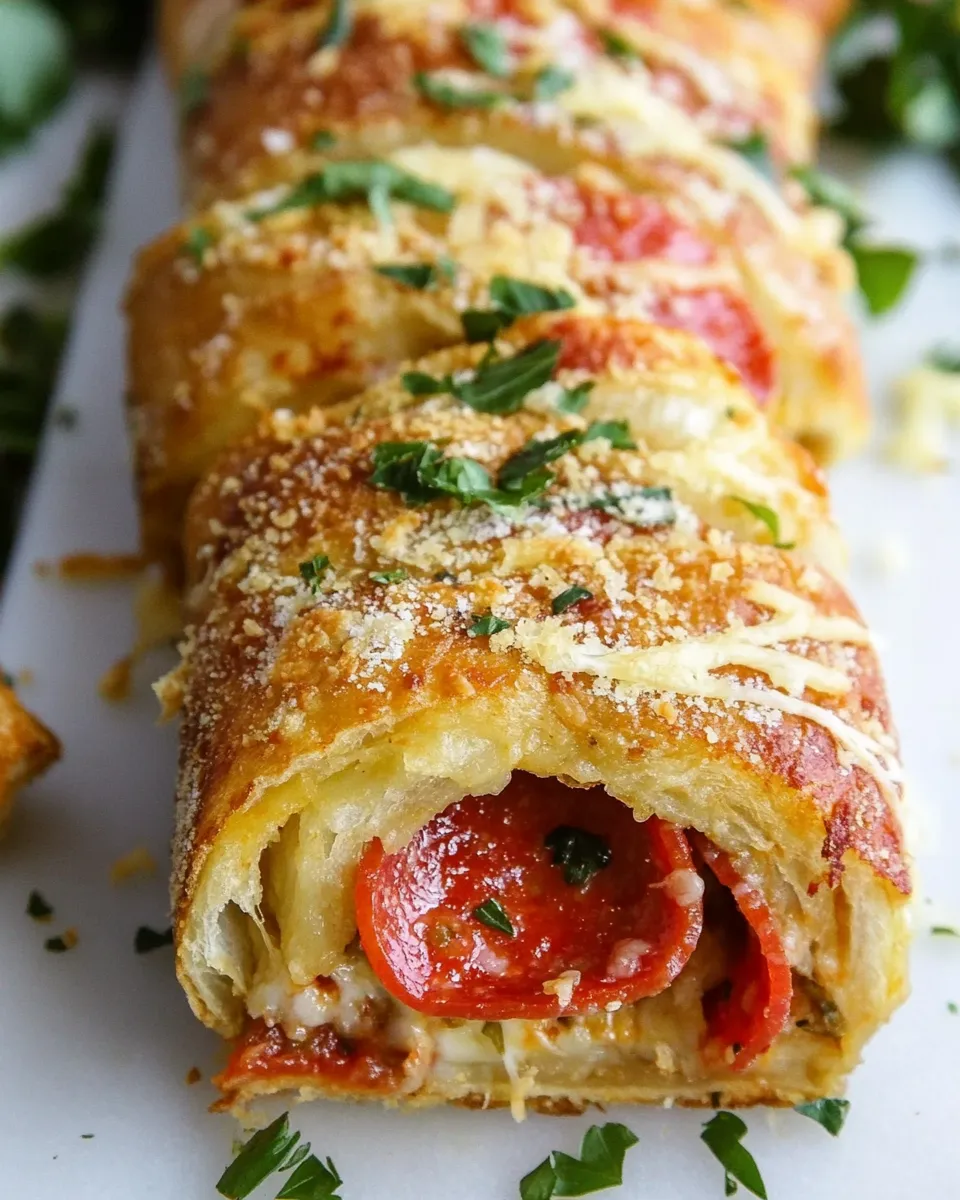 Classic Easy And Cheesy Pepperoni Stromboli Recipe image