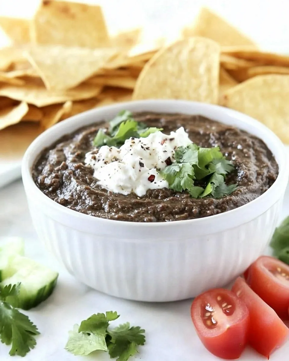 Delicious Easy Black Bean Dip recipe photo